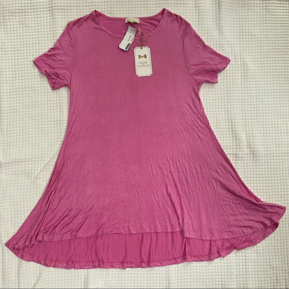 Simply Southern small pink rayon spandex dress